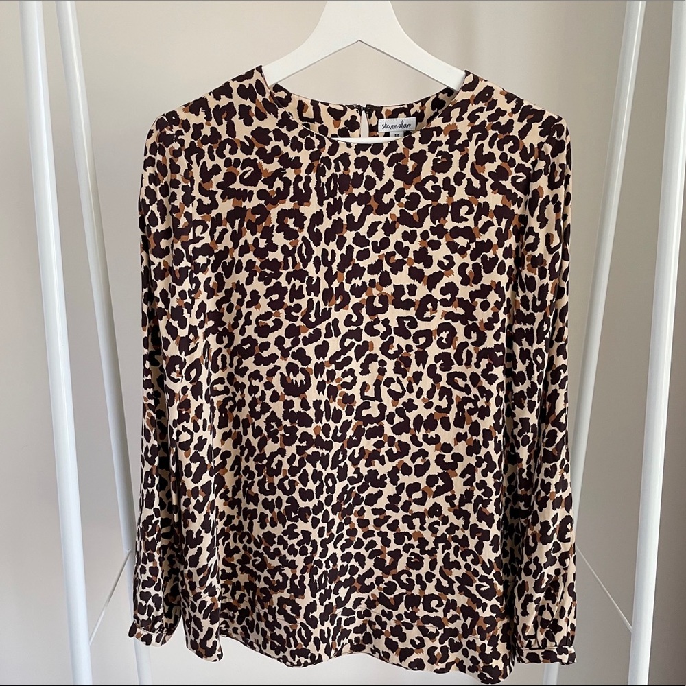 Steven Alan Silk Leopard Cindy Top